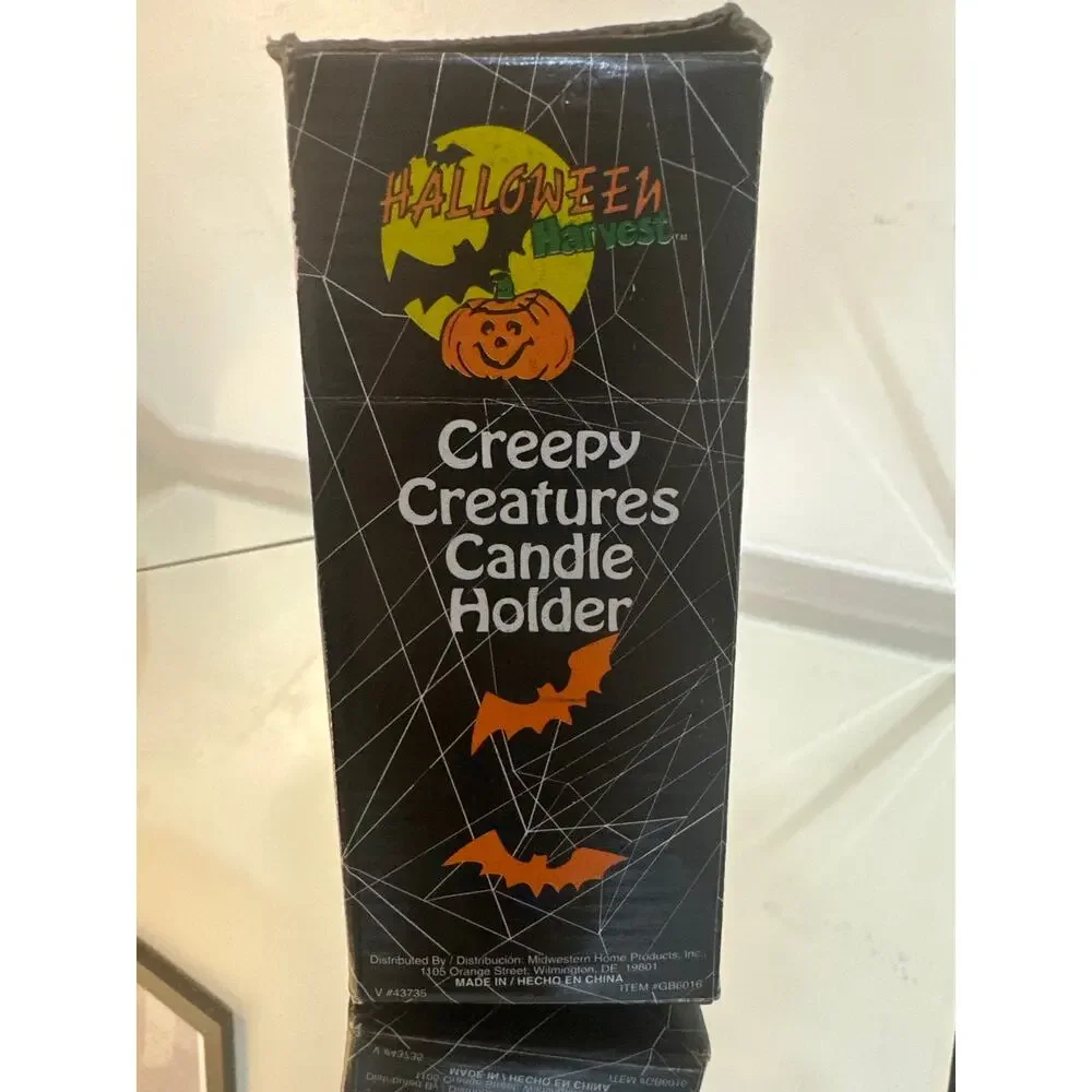 Vintage Creepy Creatires Candle Holder 8 handpainted figurines. New in box heavy